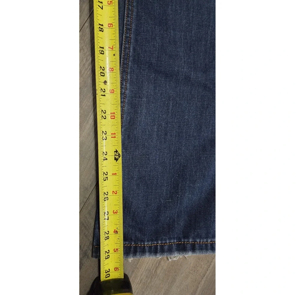 CJ Black Dark Wash Distressed  Denim Blue Jeans Men 38x32